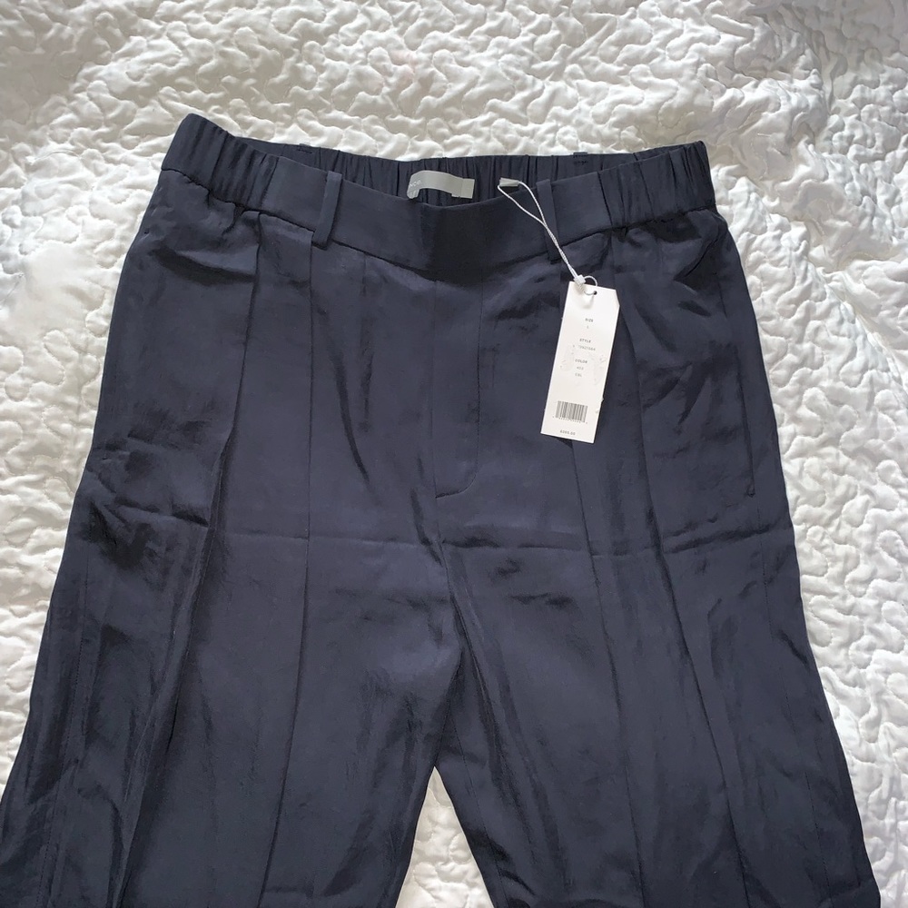 Vince Wide Leg Silk Trousers